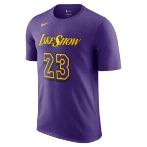 Nike Nba La Lakers Name & Number Tee Lebron James #23