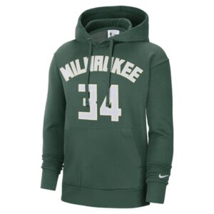 Nike Nba Kids Milwaukee Bucks Name & Number Club Fleece Giannis Antetkokounmpo #34